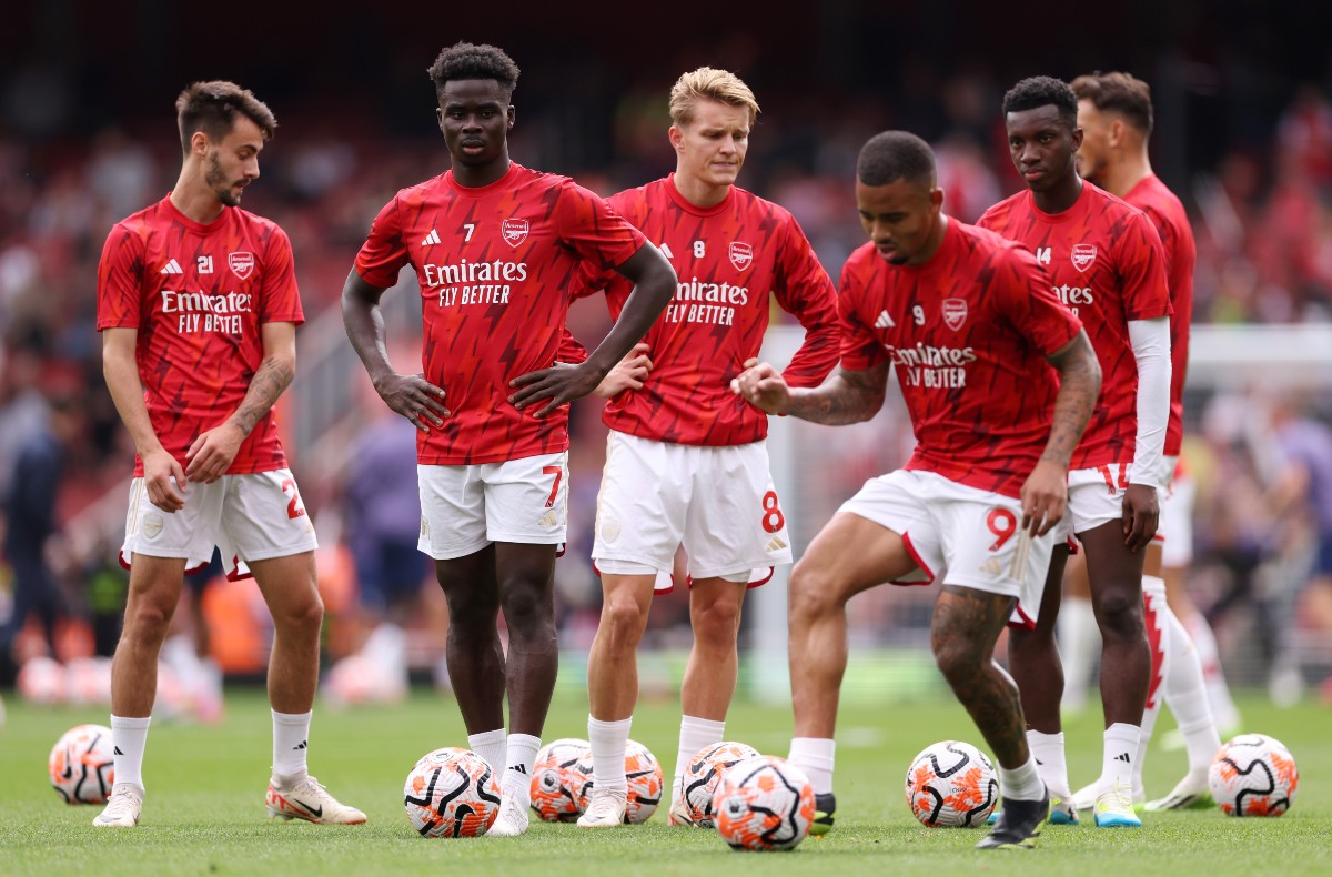 arsenal tottenham vieira saka jesus odegaard