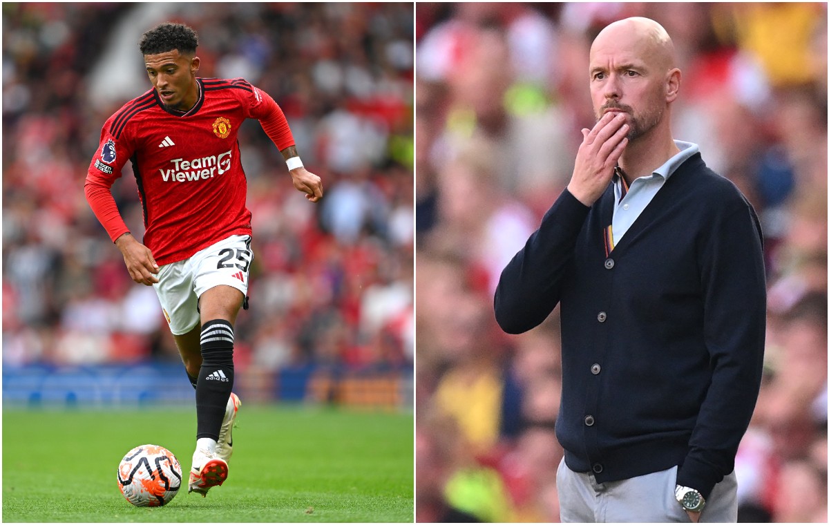 man united jadon sancho erik ten hag pic