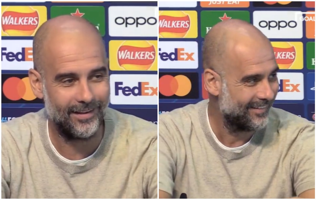pep guardiola laughing at man utd