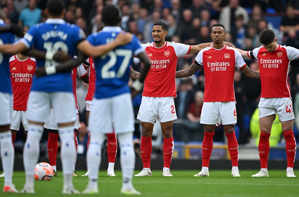 saliba gabriel rice everton arsenal