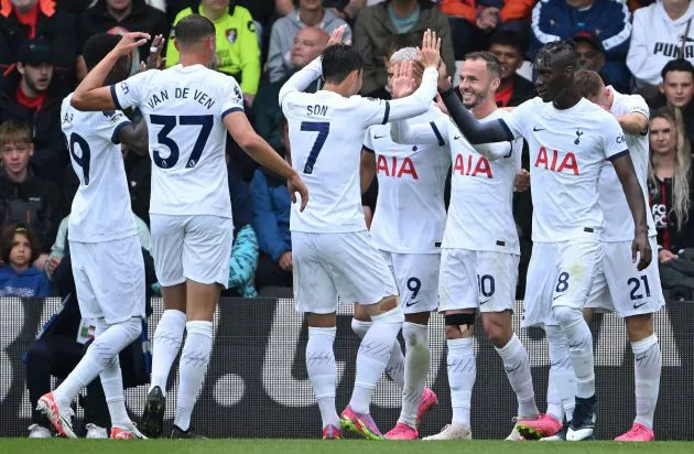 spurs bournemouth maddison van de ven son