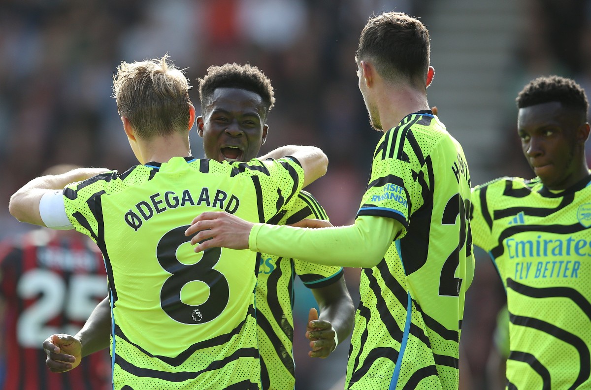 afc bournemouth 0-4 arsenal saka odegaard havertz nketiah