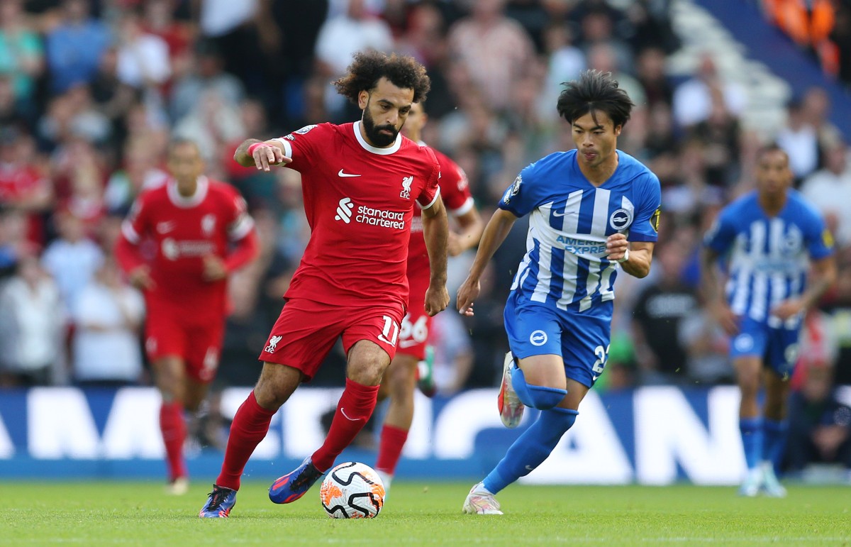 brighton liverpool salah mitoma