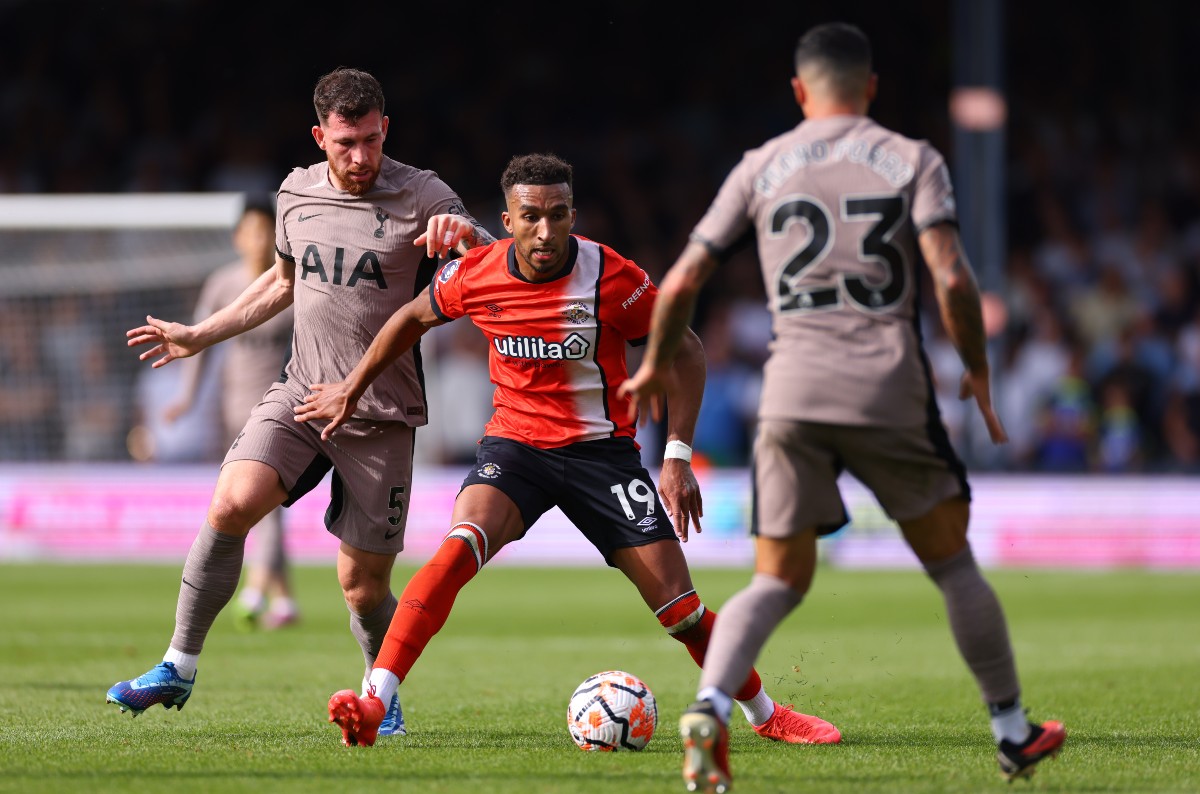 luton town tottenham hojbjerg pic
