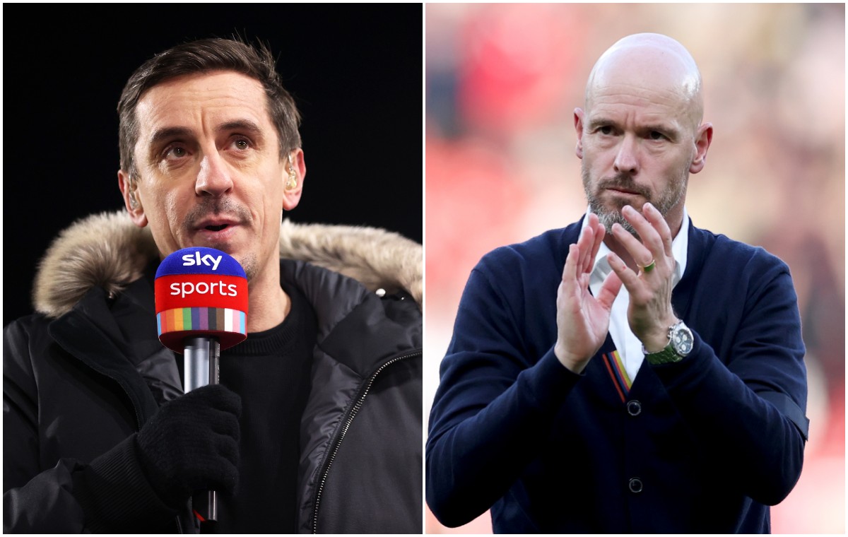 man united gary neville and erik ten hag