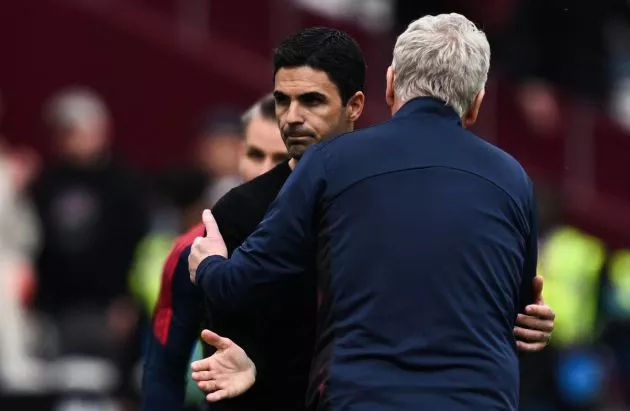 west ham 2-2 arsenal mikel arteta david moyes pic