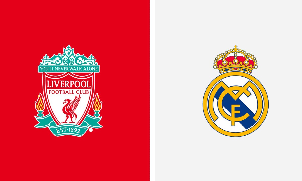 Liverpool and Real Madrid badges