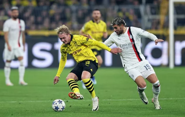 brandt dortmund vs ac milan ucl
