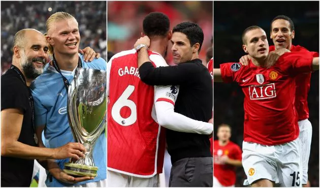 guardiola haaland gabriel arteta vidic ferdinand
