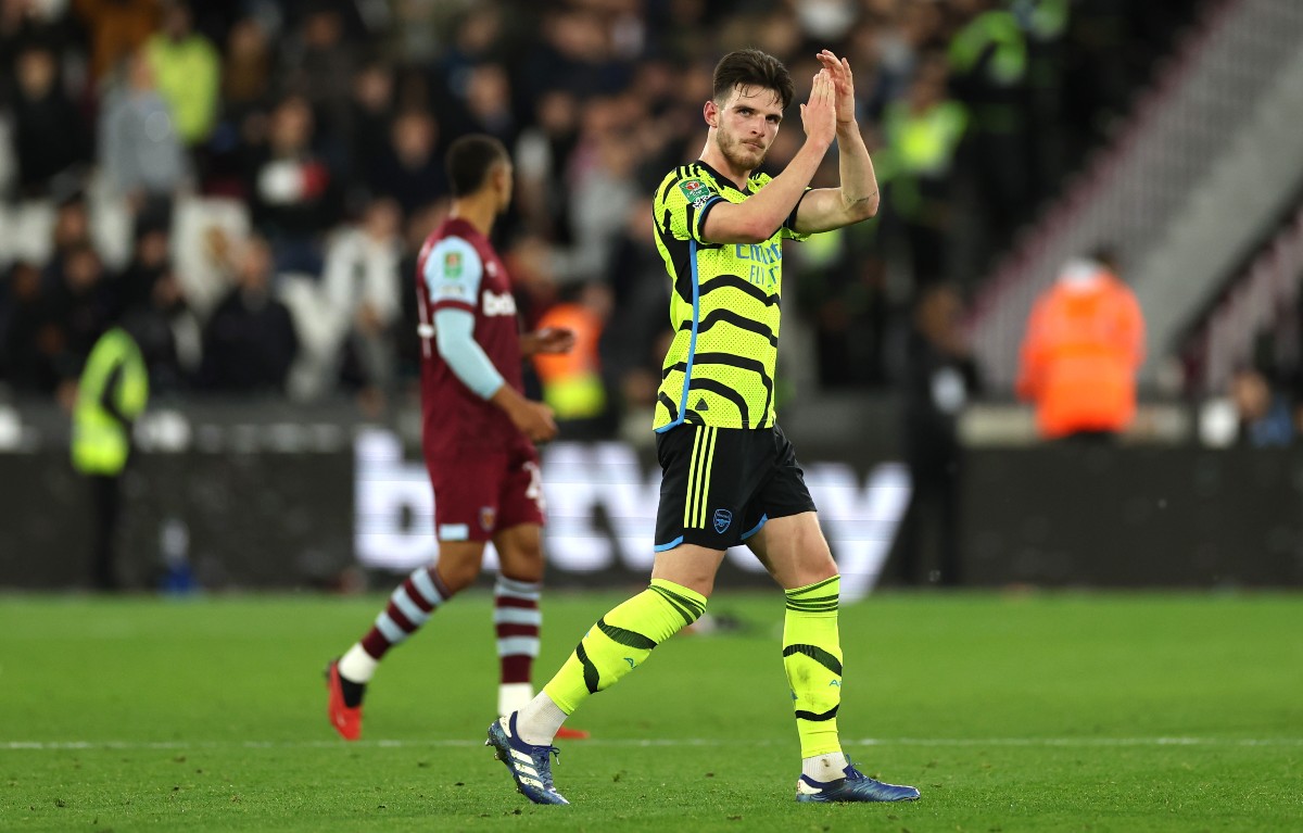 west ham 3-1 arsenal declan rice