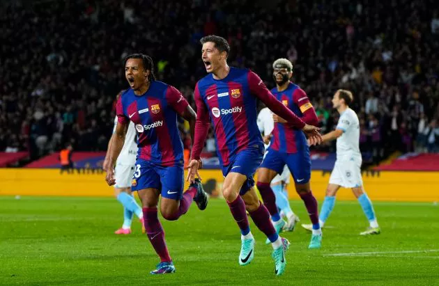 barcelona girona kounde lewandowski