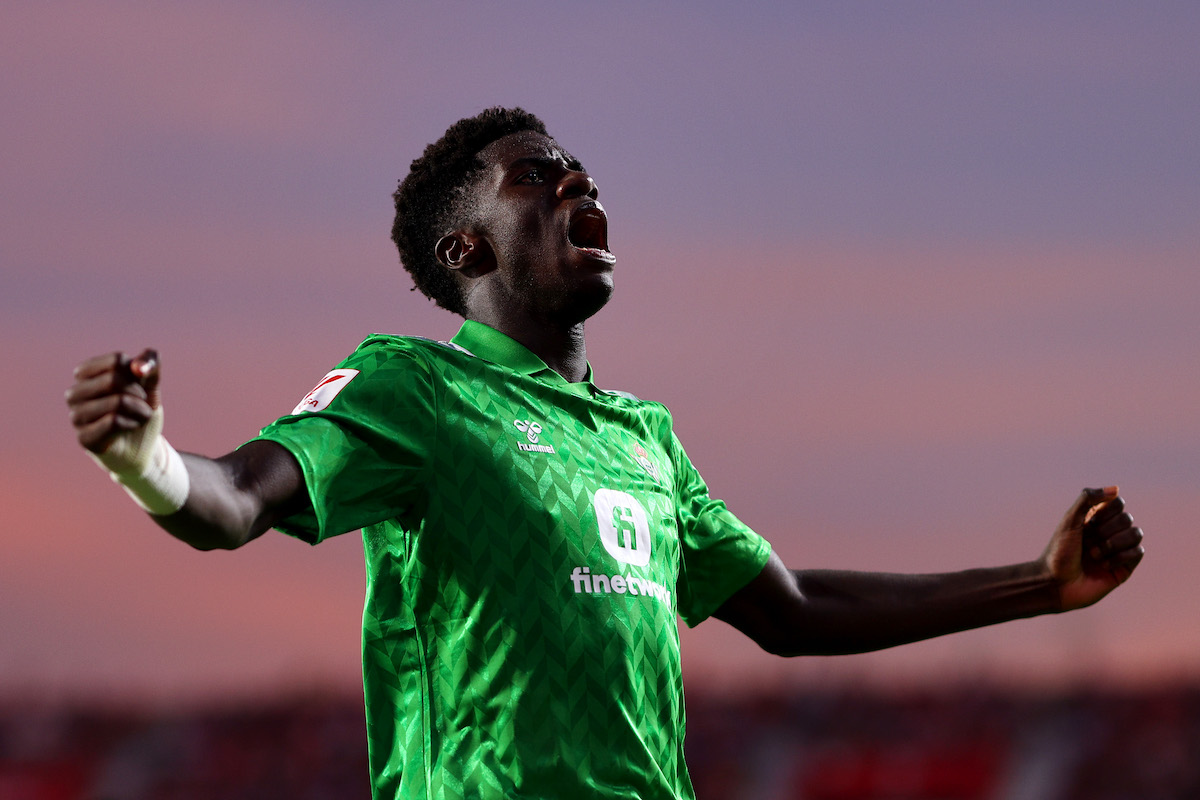 Assane Diao celebrates