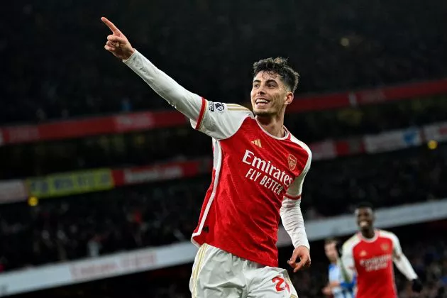 havertz arsenal 2-0 brighton