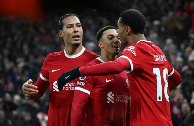 liverpool vs fulham van dijk alexander-arnold gakpo