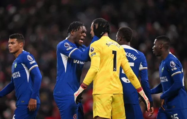 man united 2-1 chelsea disasi jackson sanchez
