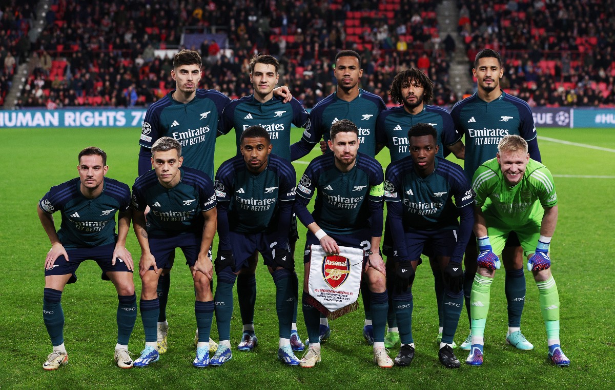 psv arsenal ucl ramsdale jorginho saliba kiwior havertz gabriel elneny