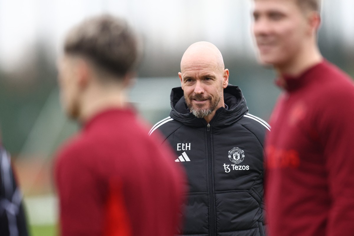 ten hag hojlund garnacho utd training
