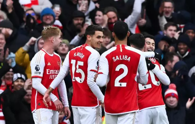arsenal 5-0 palace smith rowe martinelli