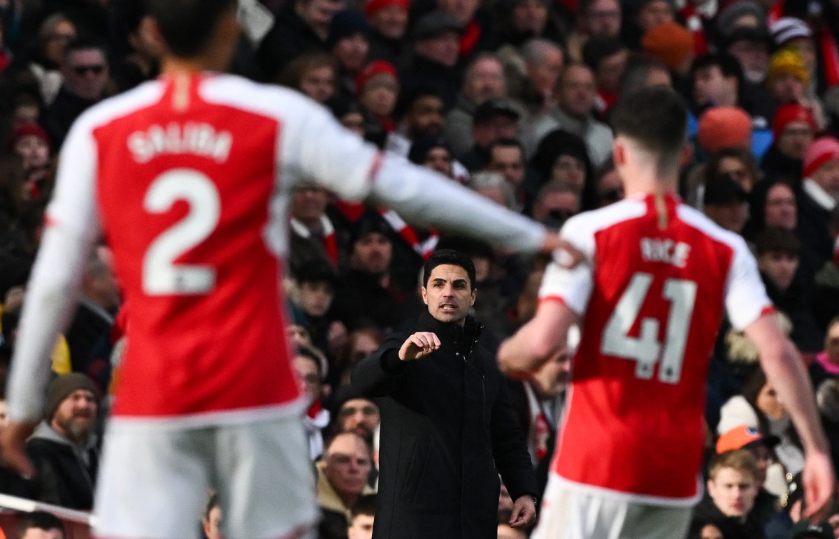 arsenal saliba rice arteta