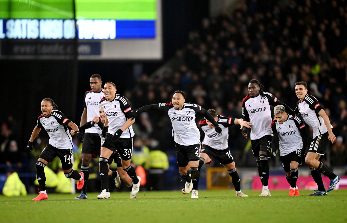 fulham fc players celebration pic