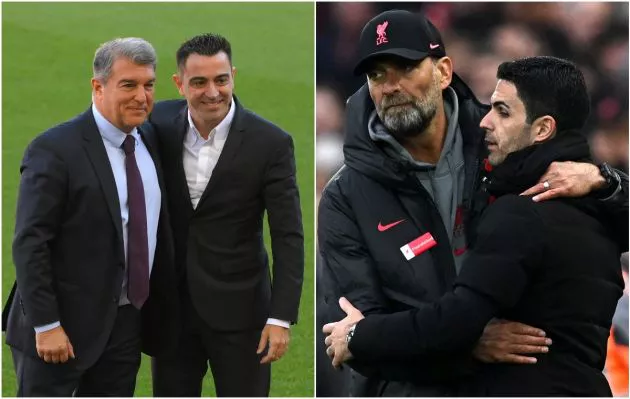 laporta xavi klopp arteta