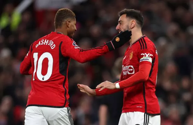 man united tottenham marcus rashford bruno fernandes