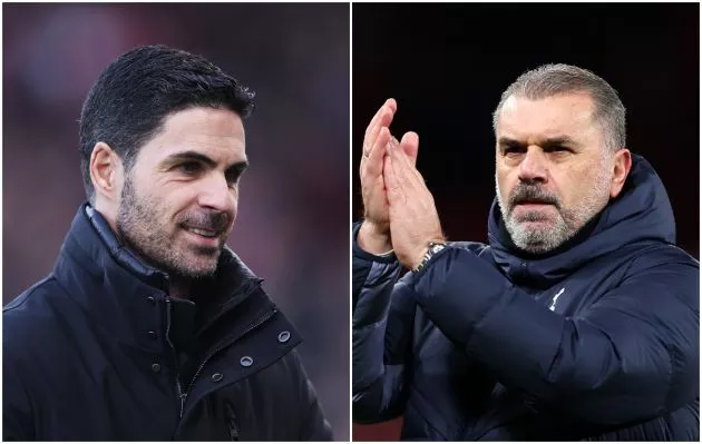 mikel arteta ange postecoglou arsenal tottenham
