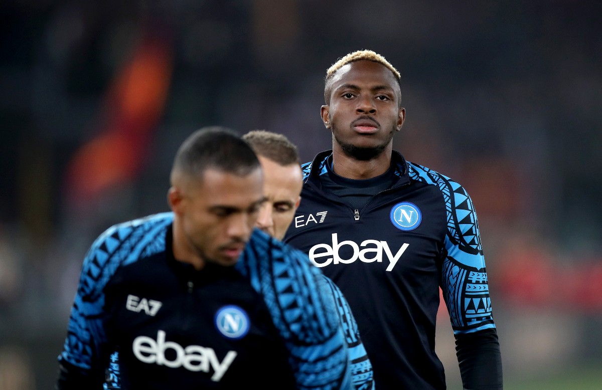 roma vs napoli victor osimhen image