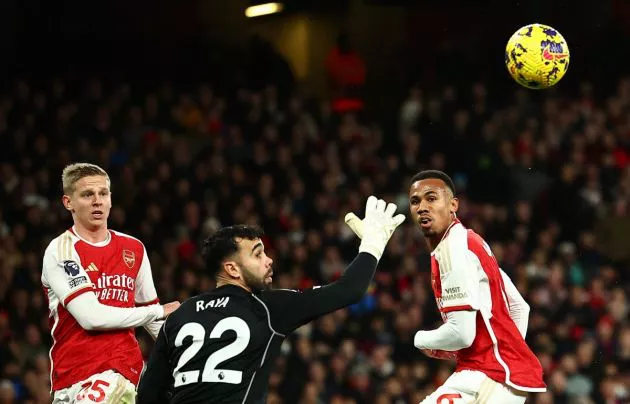zinchenko raya gabriel arsenal
