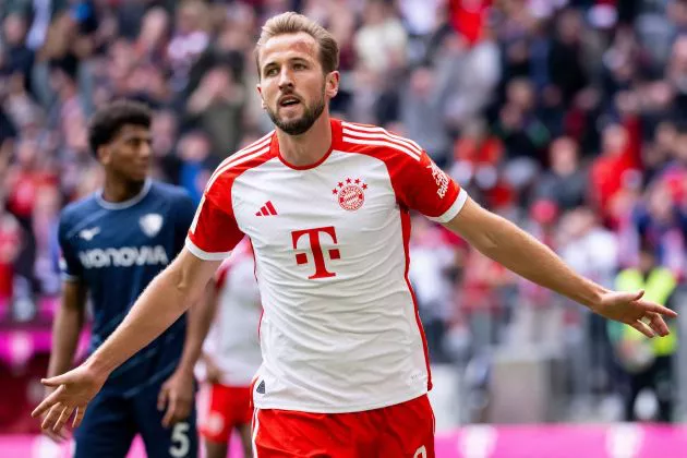 Harry Kane in action for Bayern Munich.