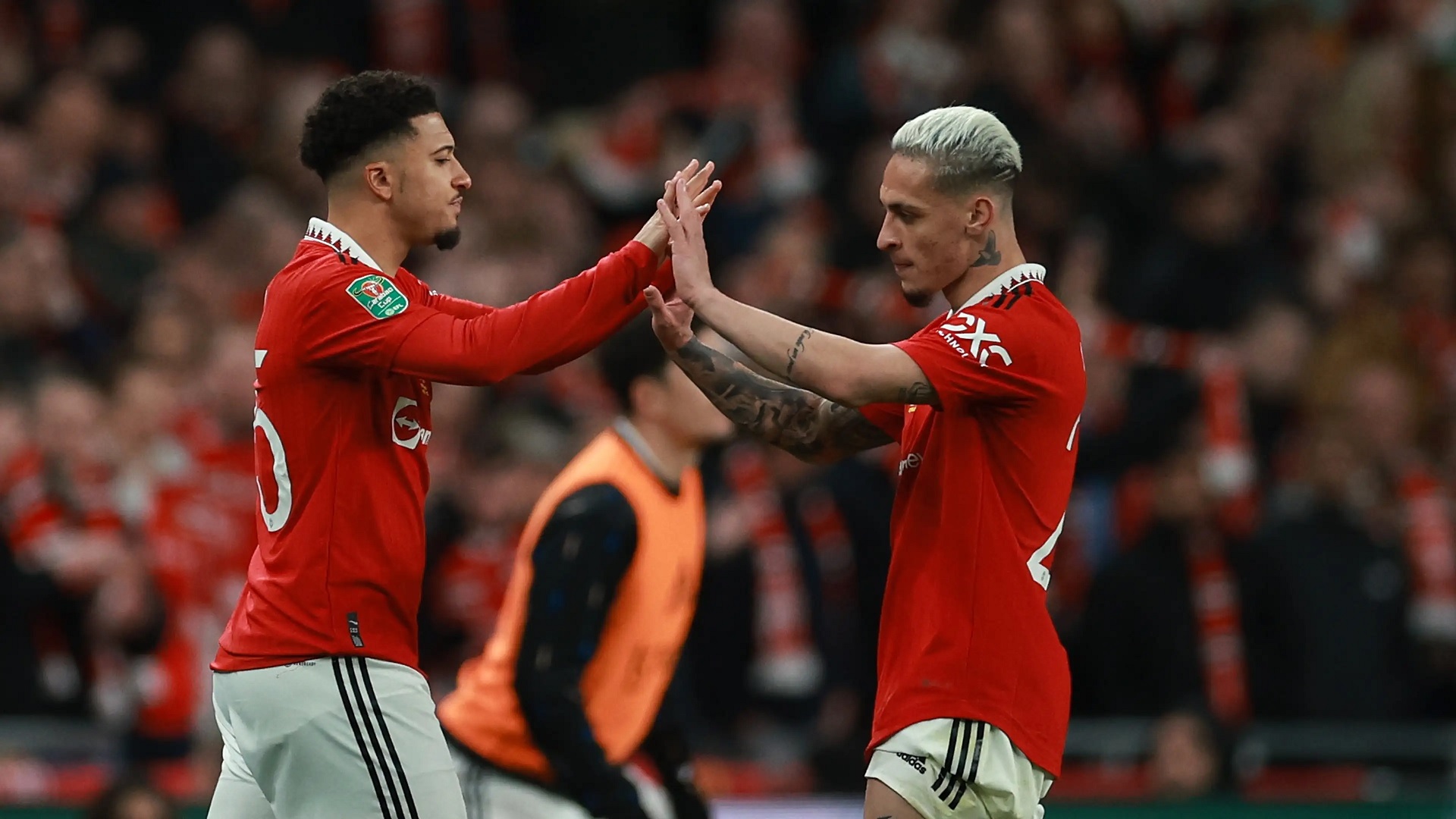 Sancho and Antony in action for Man United