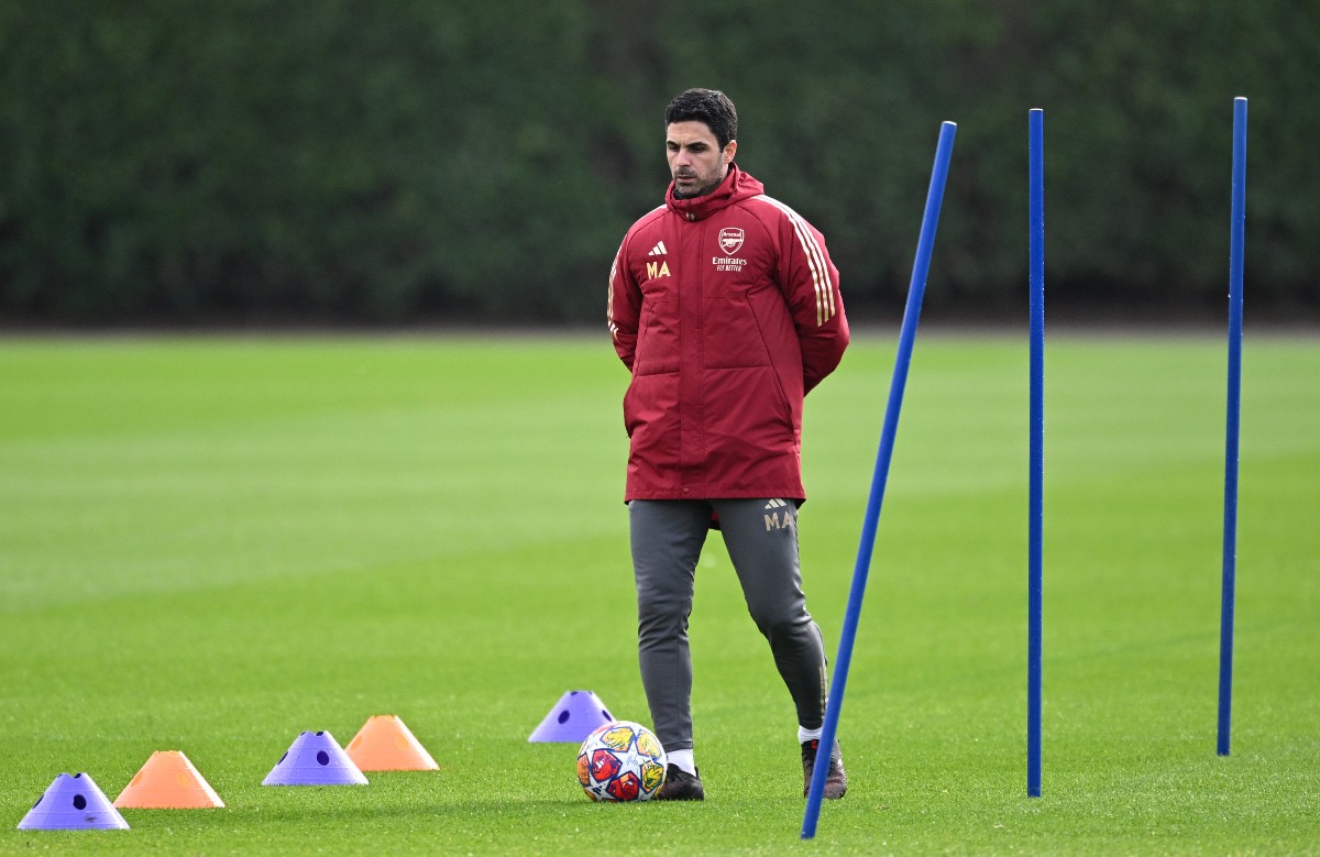 arsenal arteta training pre-porto
