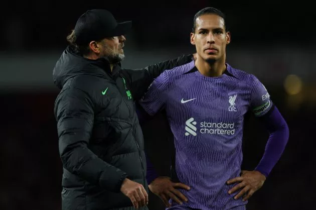 klopp van dijk arsenal 3-1 lfc