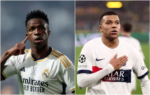 real madrid vinicius junior psg kylian mbappe
