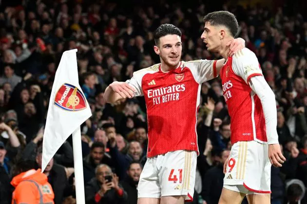 Arsenal Declan Rice and Kai Havertz