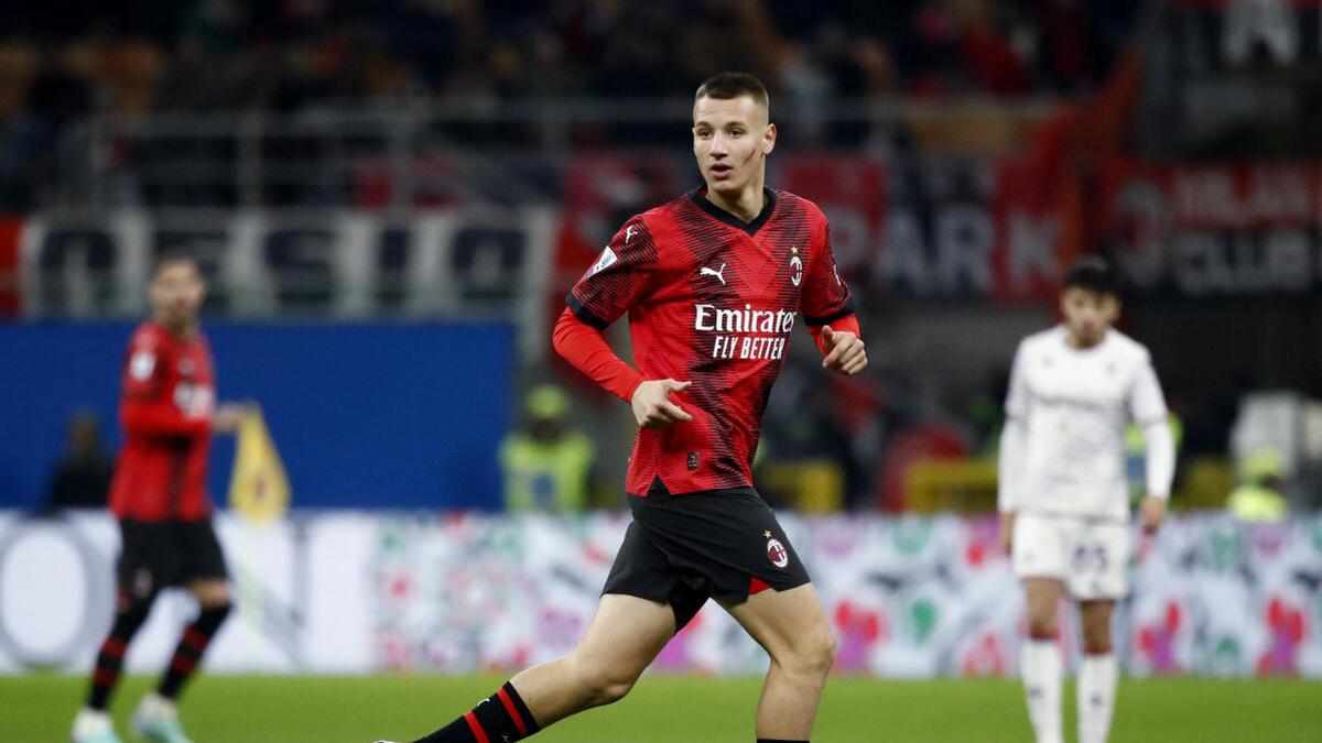  Francesco Camarda in action for AC Milan
