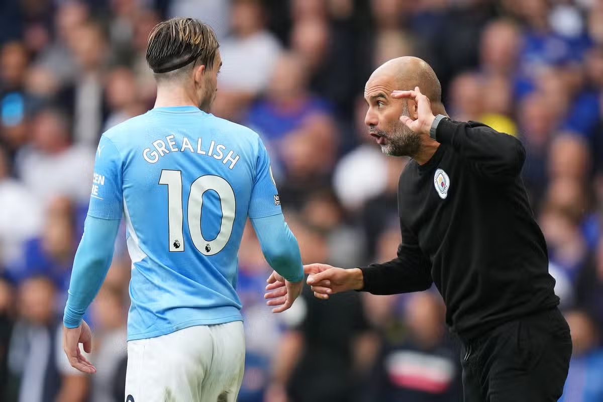 Jack Grealish Pep Guardiola Man City
