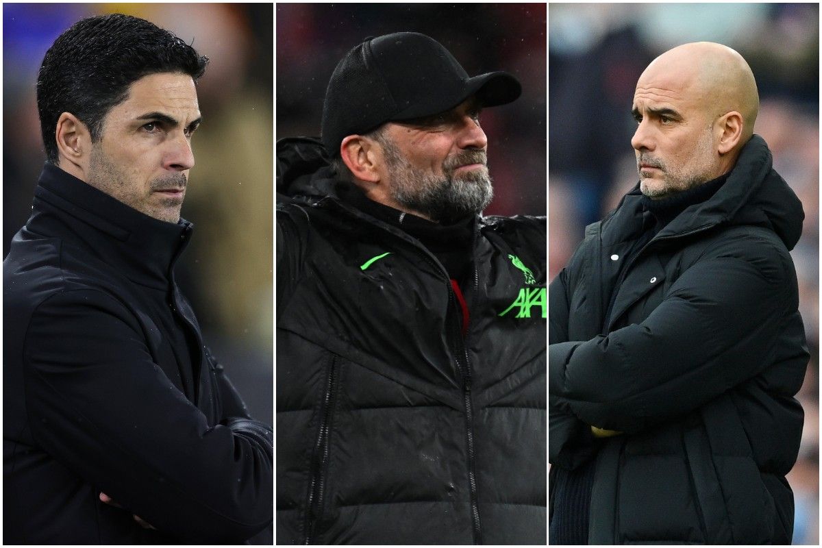 Arsenal Mikel Arteta Liverpool Jurgen Klopp Man City Pep Guardiola