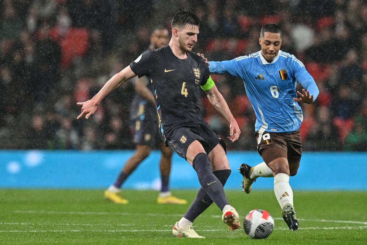 Arsenal's Declan Rice captained England against Belgium