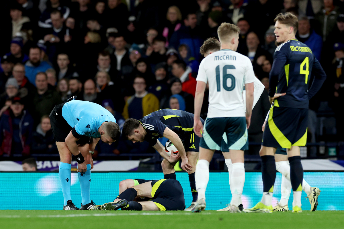 Liverpool's Andy Robertson has been injured with Scotland