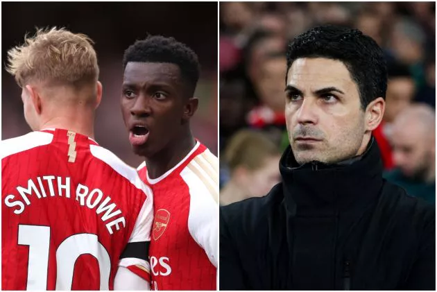 arsenal emile smith rowe eddie nketiah mikel arteta