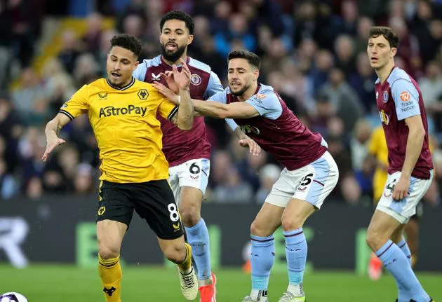 aston villa wolves joao gomes douglas luiz