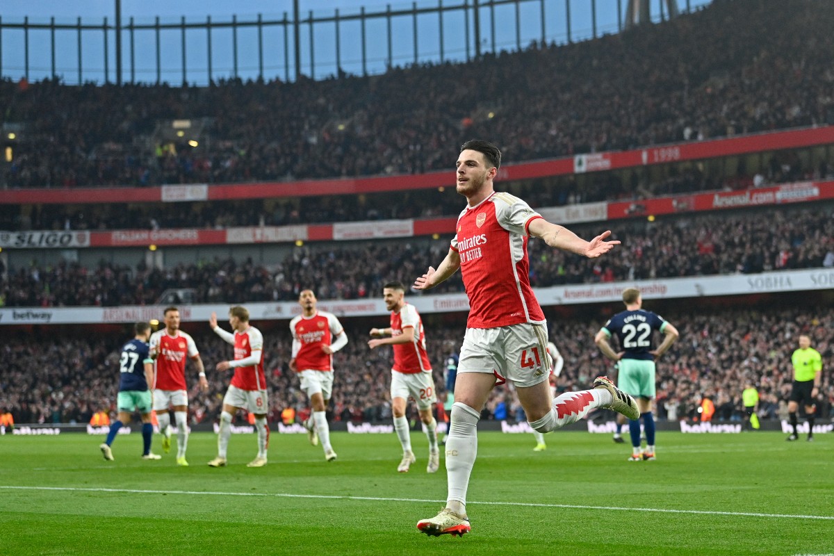 declan rice arsenal vs brentford