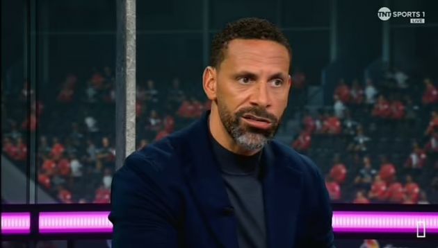Rio Ferdinand doing punditry.