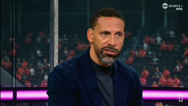 Rio Ferdinand doing punditry.