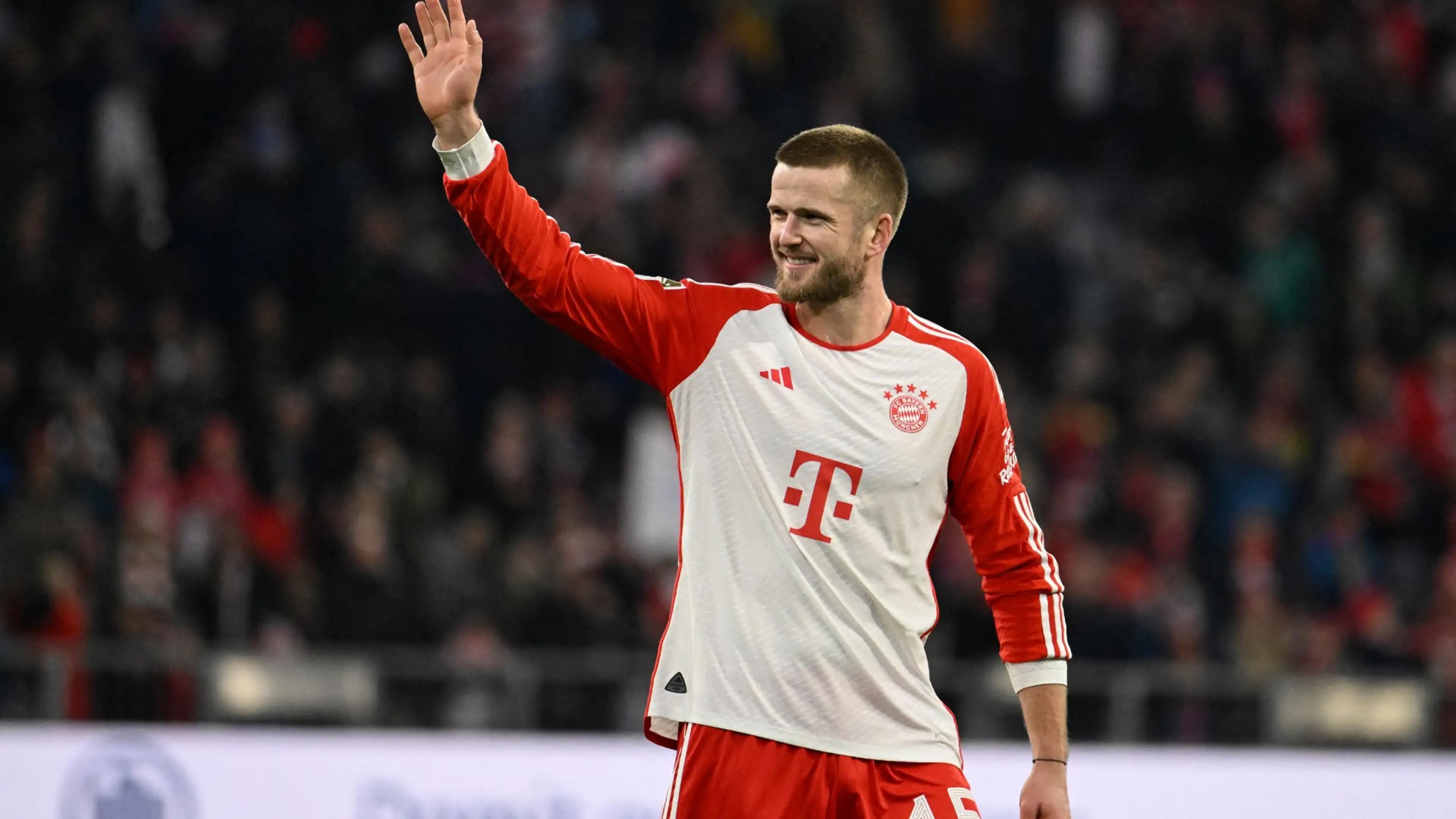 Eric Dier celebrates against Arsenal.