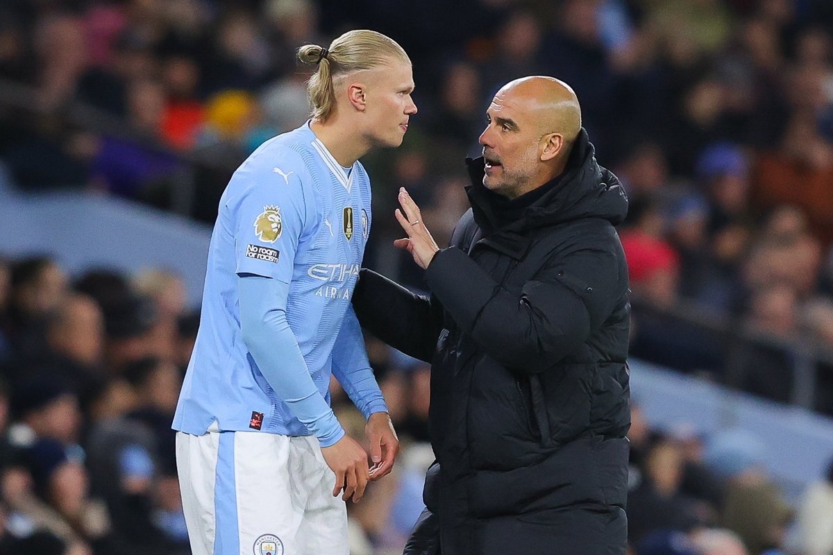 Erling Haaland Pep Guardiola Man City Premier League 