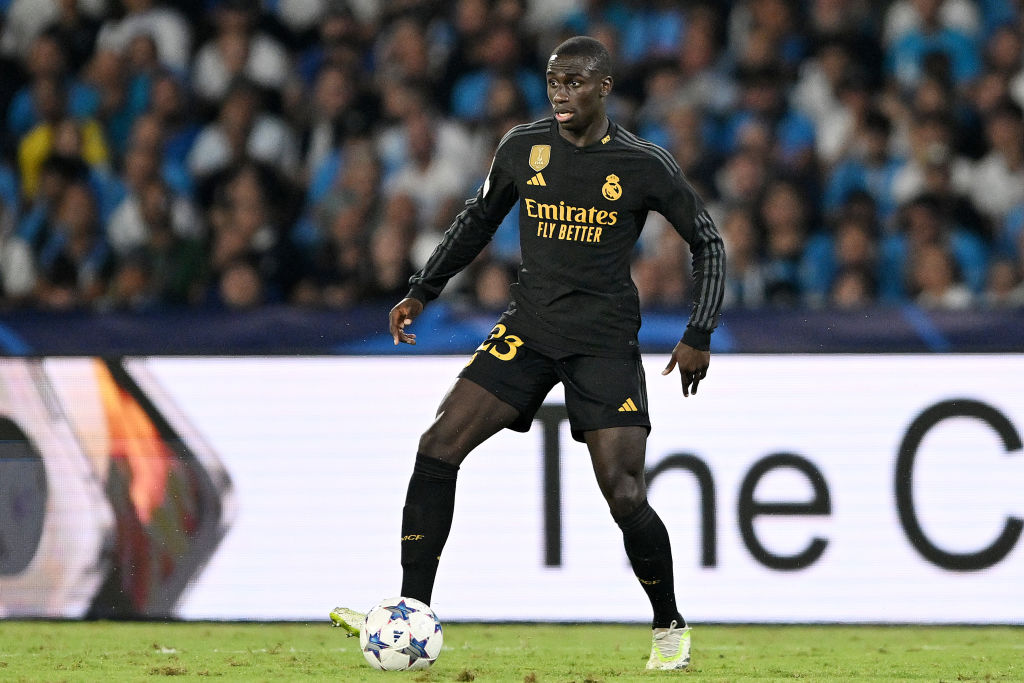 Ferland Mendy playing for Real Madrid. Ferland Mendy playing for Real Madrid.