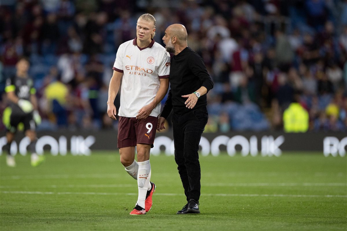 Erling Haaland Pep Guardiola Man City Premier League