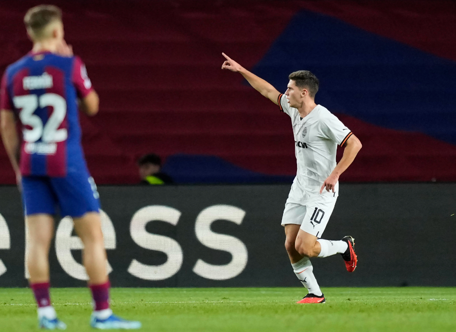 Barcelona were shocked when Giorgi Sudakov scored against them.